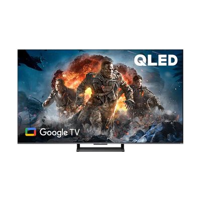 Tcl 75 Inch 4K Ultra HD QLED Smart Google Tv With Hands-free Voice Control, Game Master, Dolby Vision IQ-Atmos, HDR 10+, Onkyo Audio, Quantum Dot Technology, 144HZ VRR 75C735 Black